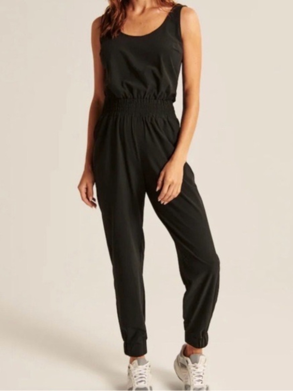 Abercrombie black jersey jumpsuit